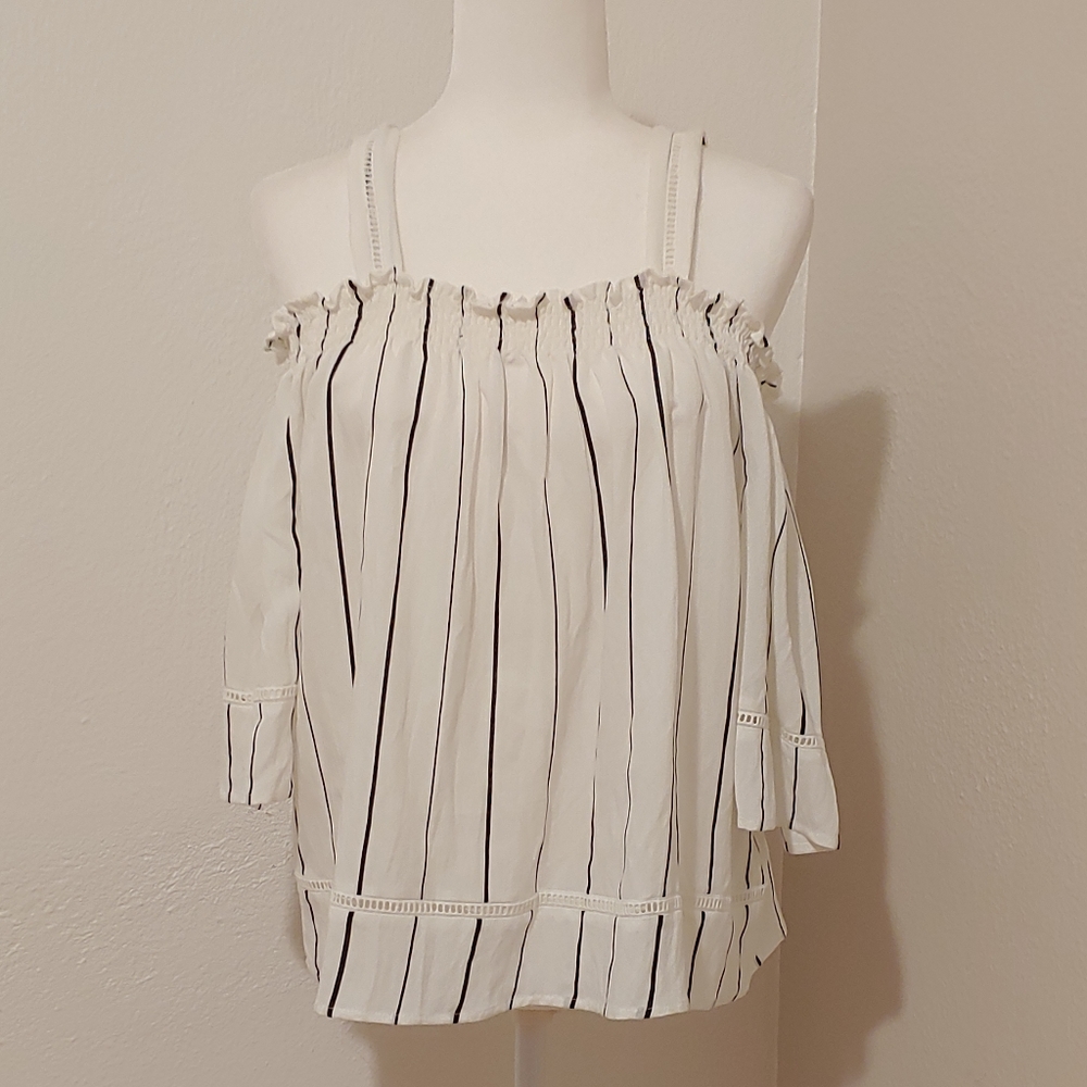 3/$20 Off The Shoulder Striped Top